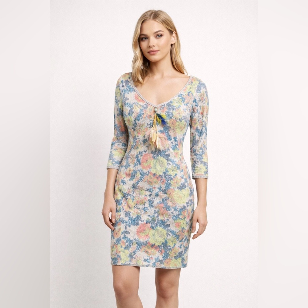 Okay Coky/ sequence, boho chic dress, boutique design/ size 44/ new